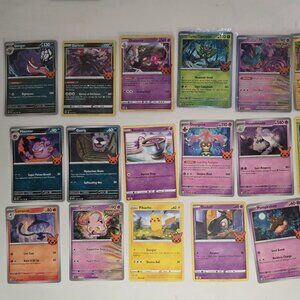 Pokemon TCG Trick or Treat Lot 19 Cards 7 Holos + Magikarp Detective Pikachu